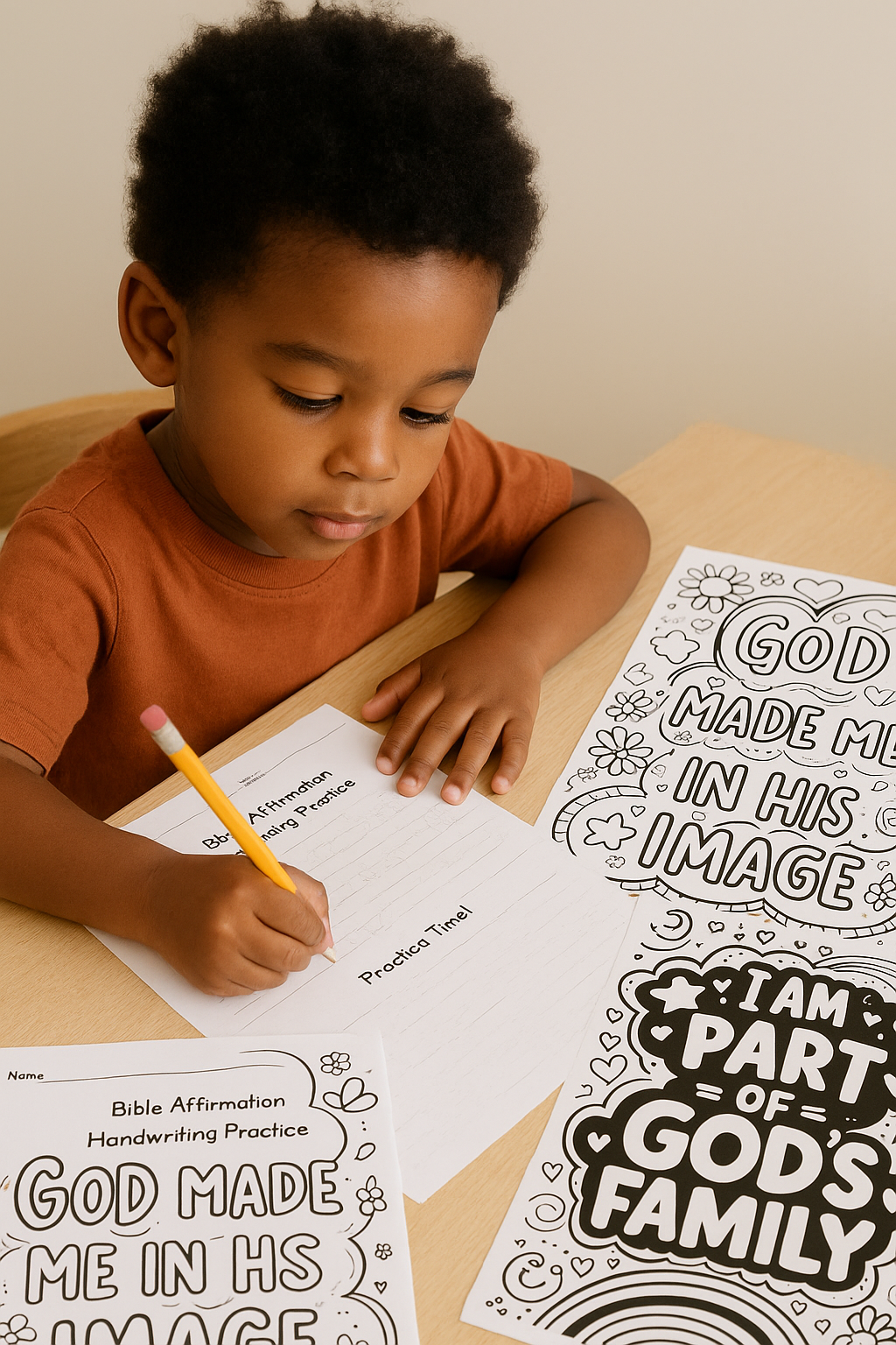 Bible Affirmation Handwriting Worksheet