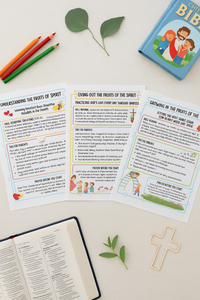 Cultivating the Fruits of the Spirit — Bible Study Worksheet Bundle