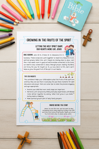 Growing in the Fruits of the Spirit — Bible Study Worksheet