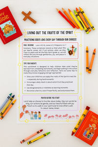 Living Out the Fruits of the Spirit — Bible Study Worksheet